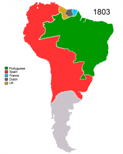 Colonização da América do Sul no início do Século XX.