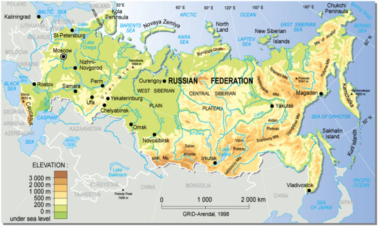 Rússia, Aspectos Geográficos e Socioeconômicos da Federação Russa