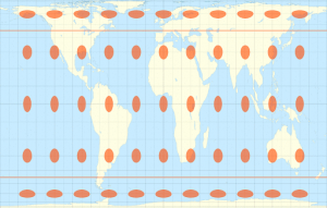 Projeção de Peters. By Eric Gaba (Sting - fr:Sting) - Own workData : U.S. NGDC World Coast Line (public domain), GFDL.